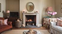 The oh-so-cosy open fire is a must on cooler days