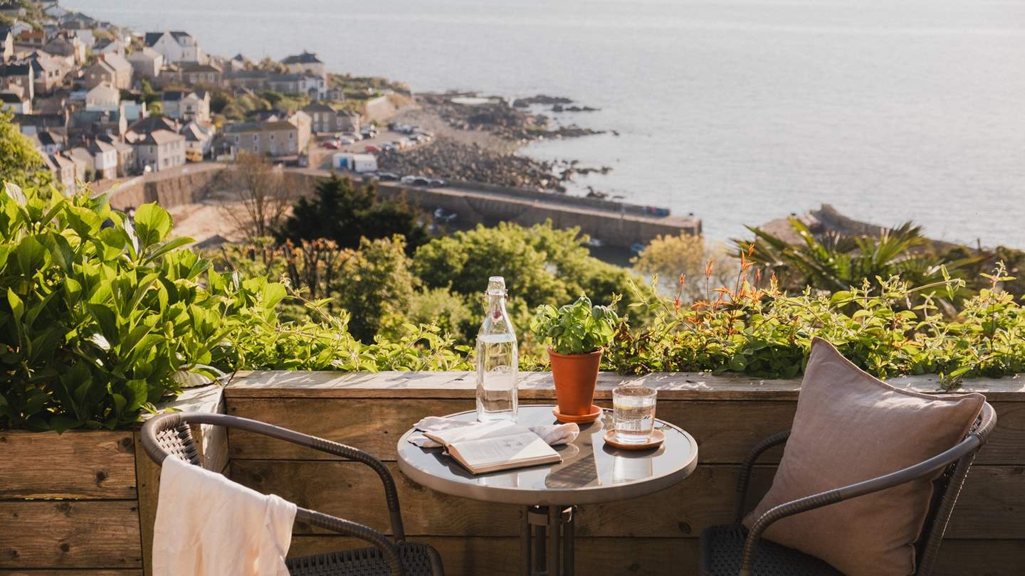 Blessed with stunning sea views and bountiful flowers, this truly is an idyllic spot and the perfect space to while away lazy afternoons
