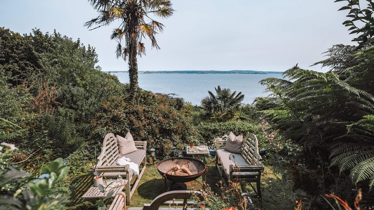 Blessed with stunning sea views and bountiful flowers, this truly is an idyllic spot and the perfect space to while away lazy afternoons