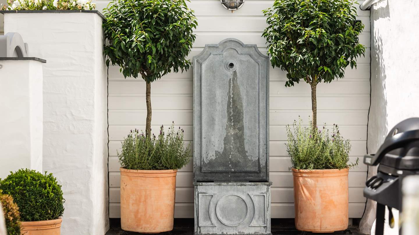 With a hint of the Mediterranean, the garden is a tranquil spot