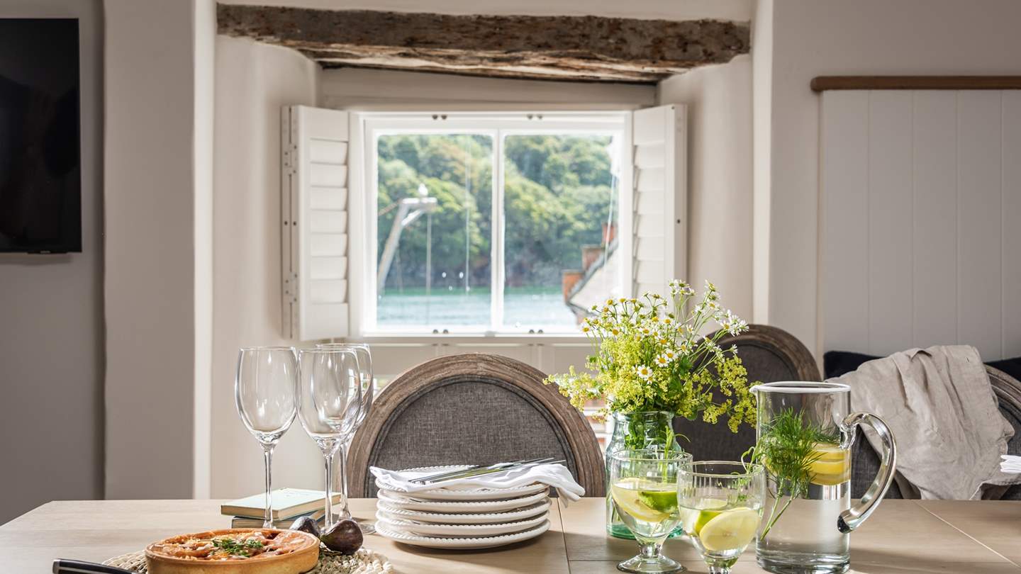 Gaze out over river views whilst you dine