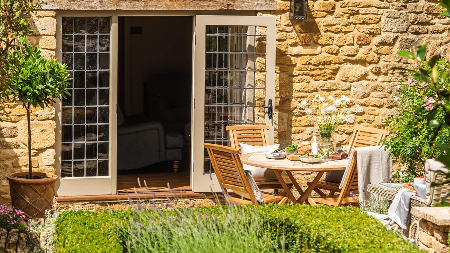 The sunniest spot in the garden, perfect for alfresco meals