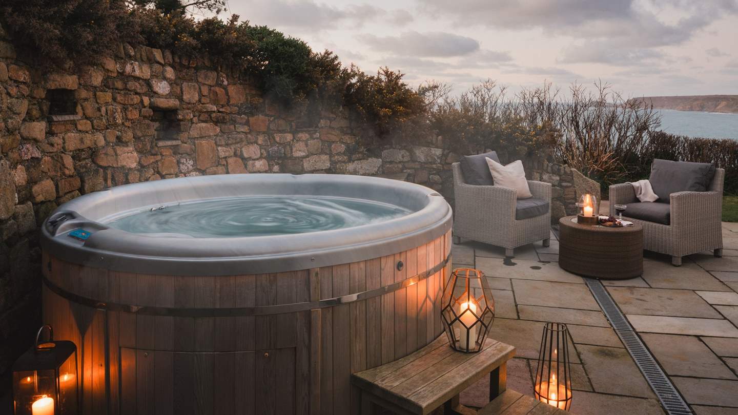 Seek golden hour hot tub dips whilst overlooking rolling ocean tides... 
