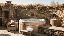 A heavenly hot tub resides at Chy-an-Gargo just made for serene staycation moments 