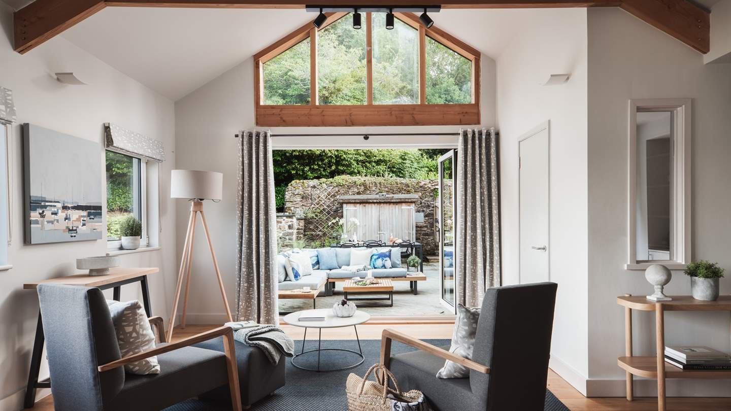Bring nature indoors through the stunning bifold doors...