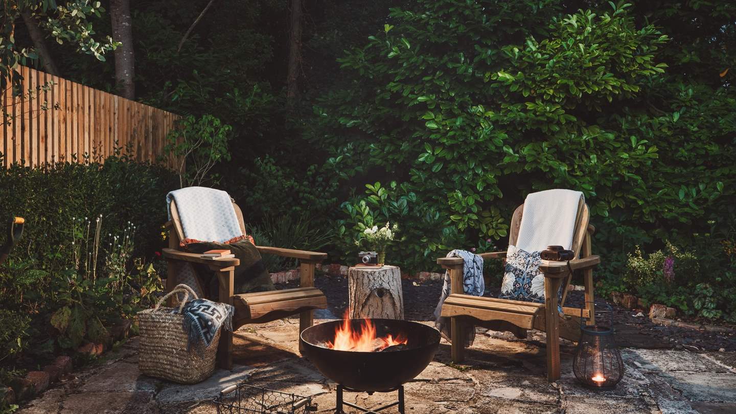 The fire pit is the perfect spot for congregating on late nights