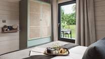 With views over the garden and orchard, it's a wonderful spot for breakfast in bed