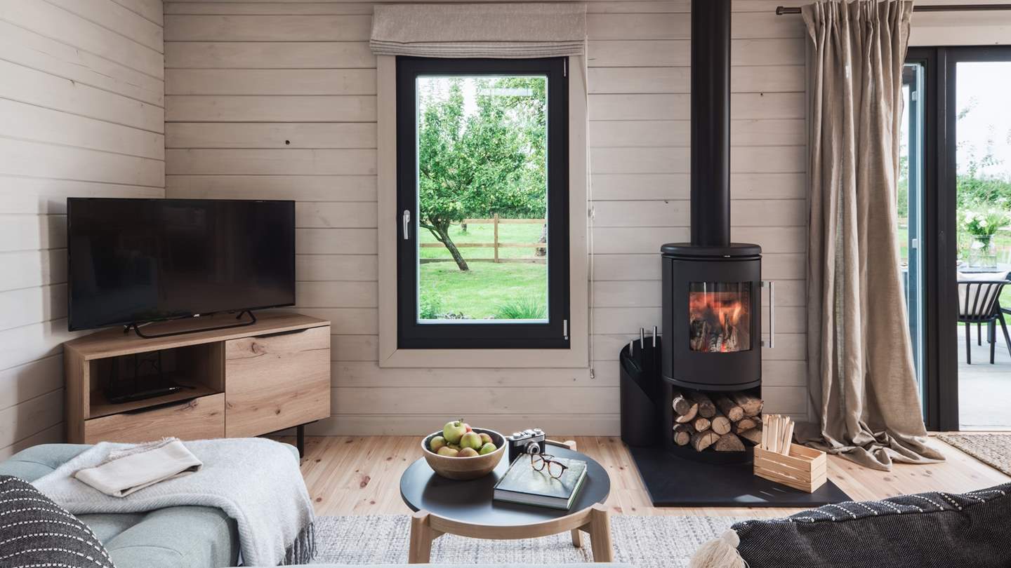 With views over the orchard trees, this is a peaceful, relaxing spot