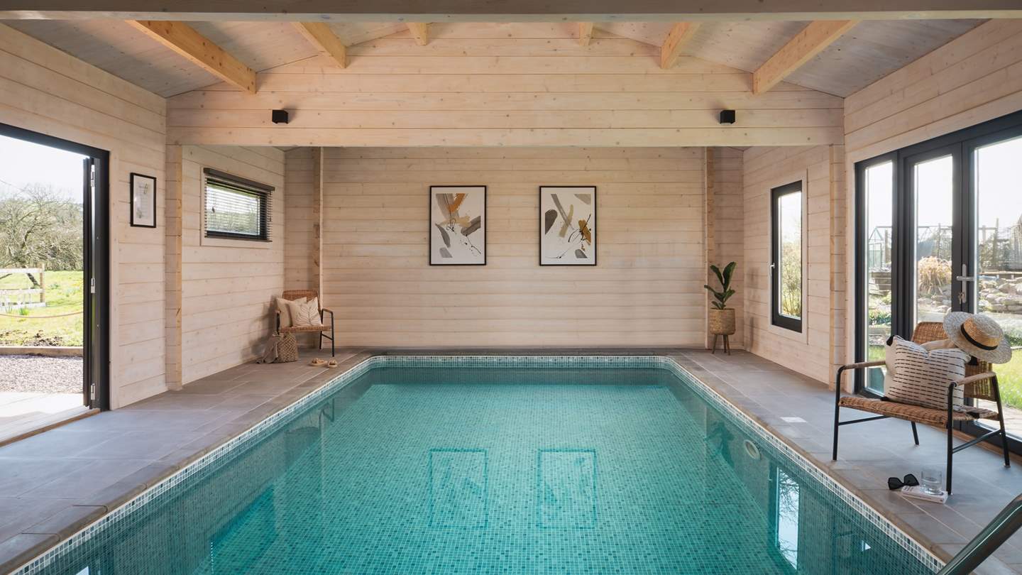 Uncover the heavenly indoor swimming pool, the perfect retreat pastime whether you seek early morning swims or dreamy afternoon dips...