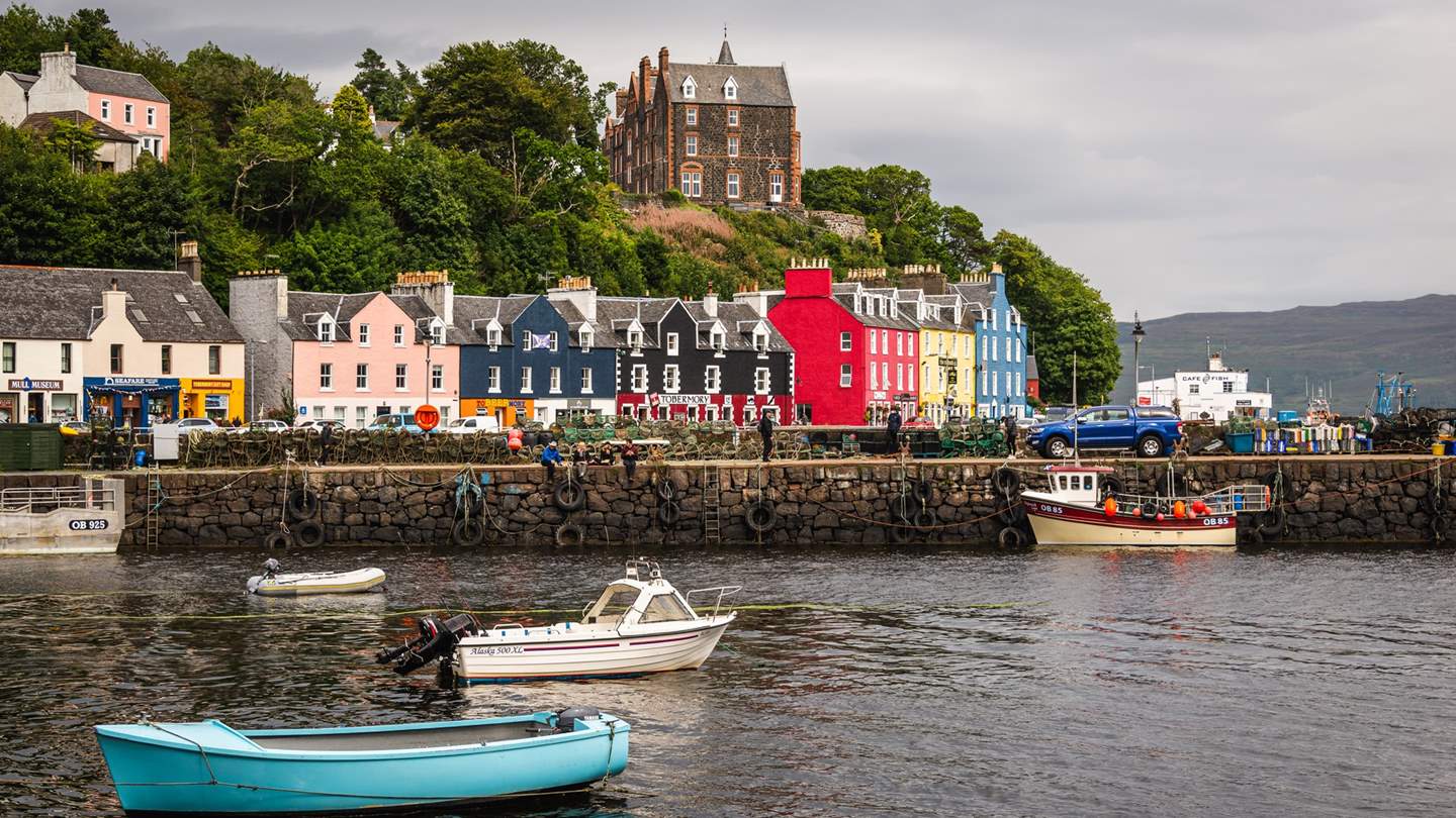 Colourful Tobermory, Mull's largest town