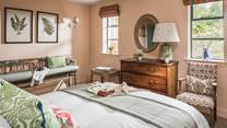 The beautiful bedrooms come complete with vintage furniture...so beautiful