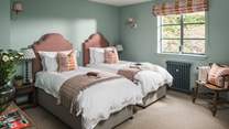 This lovely room can be made up as a super king bed or twin beds