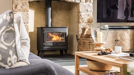 Settle in for cosy evenings beside the wood burning stove in retreat bliss...