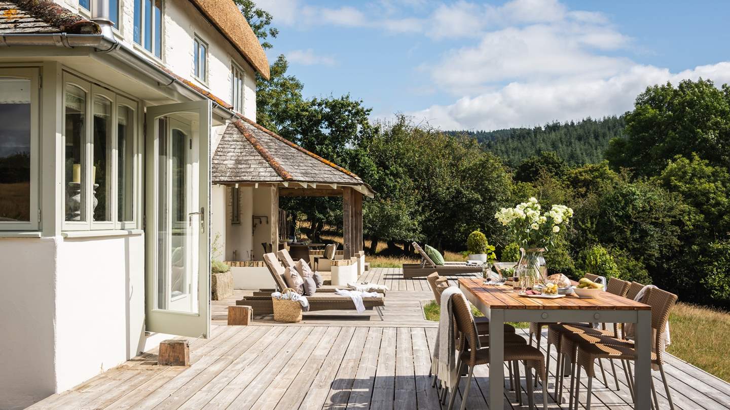 The sun-soaked decking area is the ultimate space to enjoy the beauty of nature