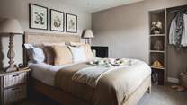 Blissful slumbers await in the beautiful bedroom at Driftwood