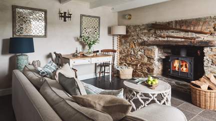 Fireside moments are utterly dream-worthy at this divine dwelling...