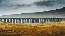 The famous Ribblehead Viaduct, part of the Settle-Carlisle railway line, just a few miles away