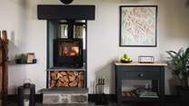 As well as the gorgeous wood burner, there's underfloor heating throughout