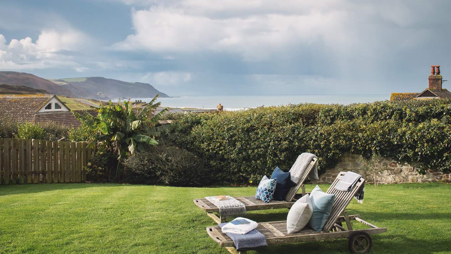 With pretty sea views, it's a short walk down to the sandy beach...