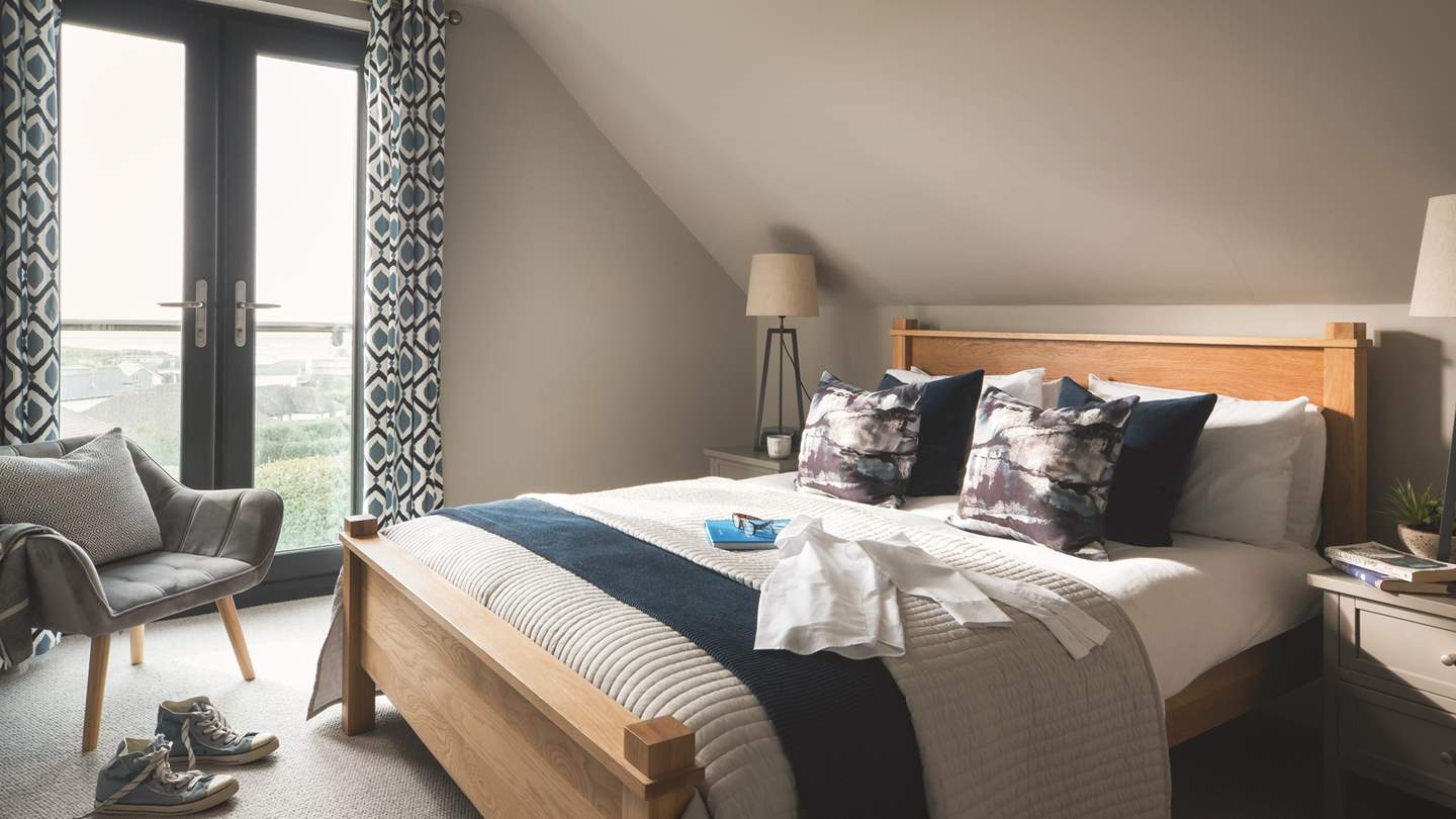 The second bedroom, with a king sized bed 