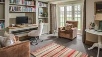 The peaceful study is ideal if you need to catch up on work, or simply if you need a quiet moment alone