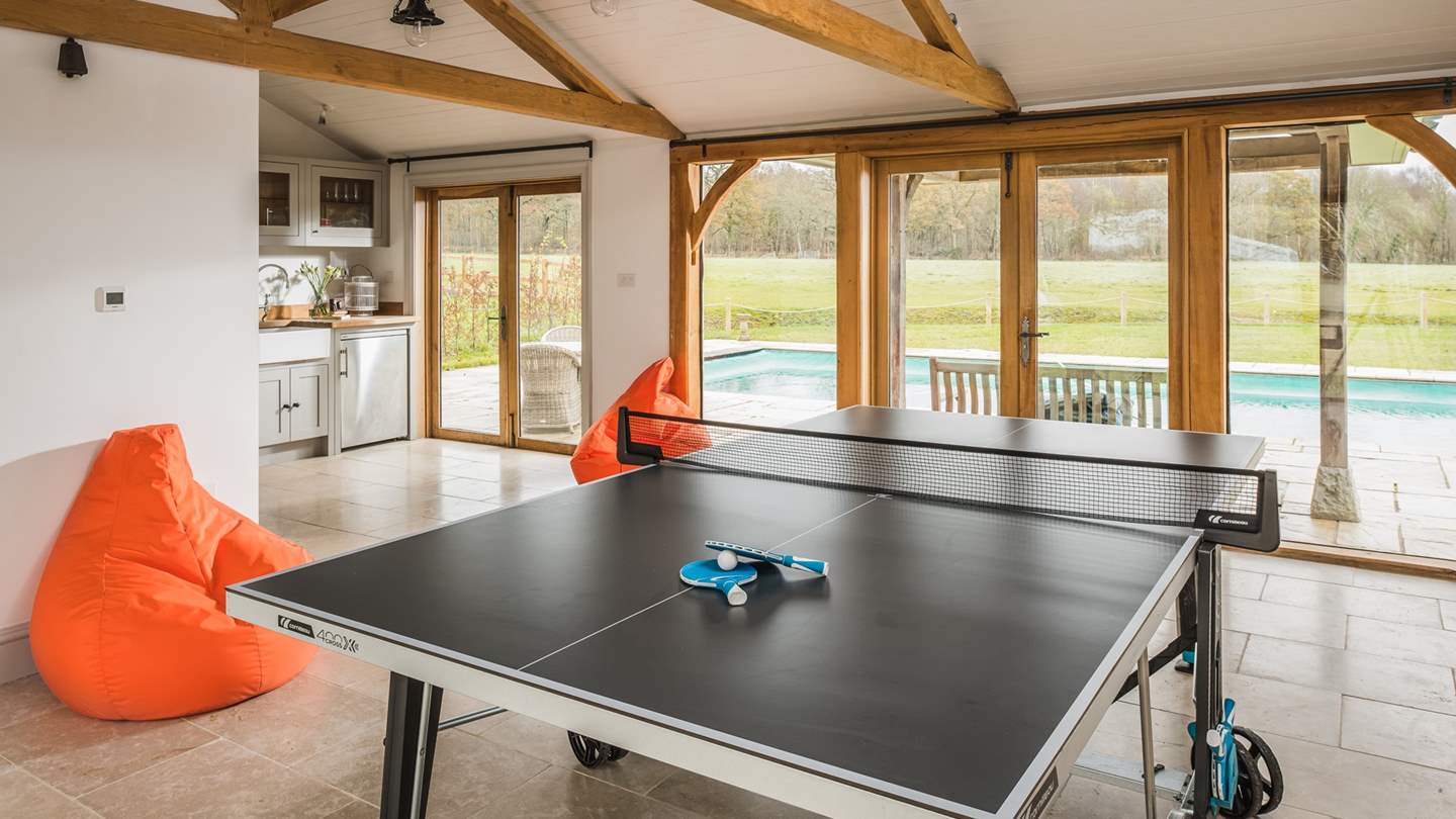 Step into the pool house for a spot of table tennis