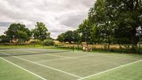 Longbourn's wonderful country setting is a dream for a spot of tennis... 