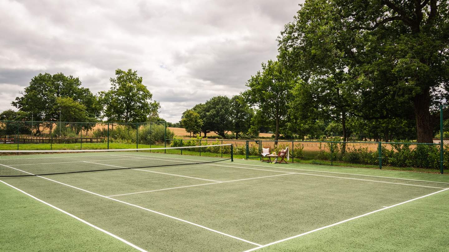 Longbourn's wonderful country setting is a dream for a spot of tennis... 