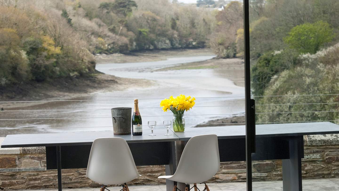 This is a wonderful place to sit in the evening with a glass in hand as the sun sets over the tree-lined creek