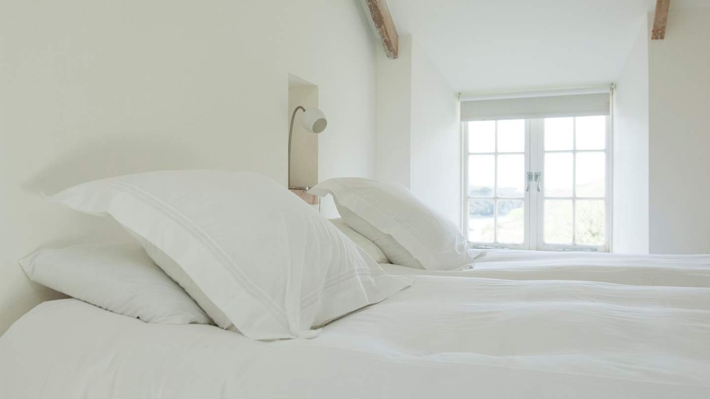 One of the zip and link bedrooms on the first floor of The Coach House, with use of the upstairs shower room