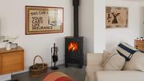 Gather around the wood burner for cosy moments