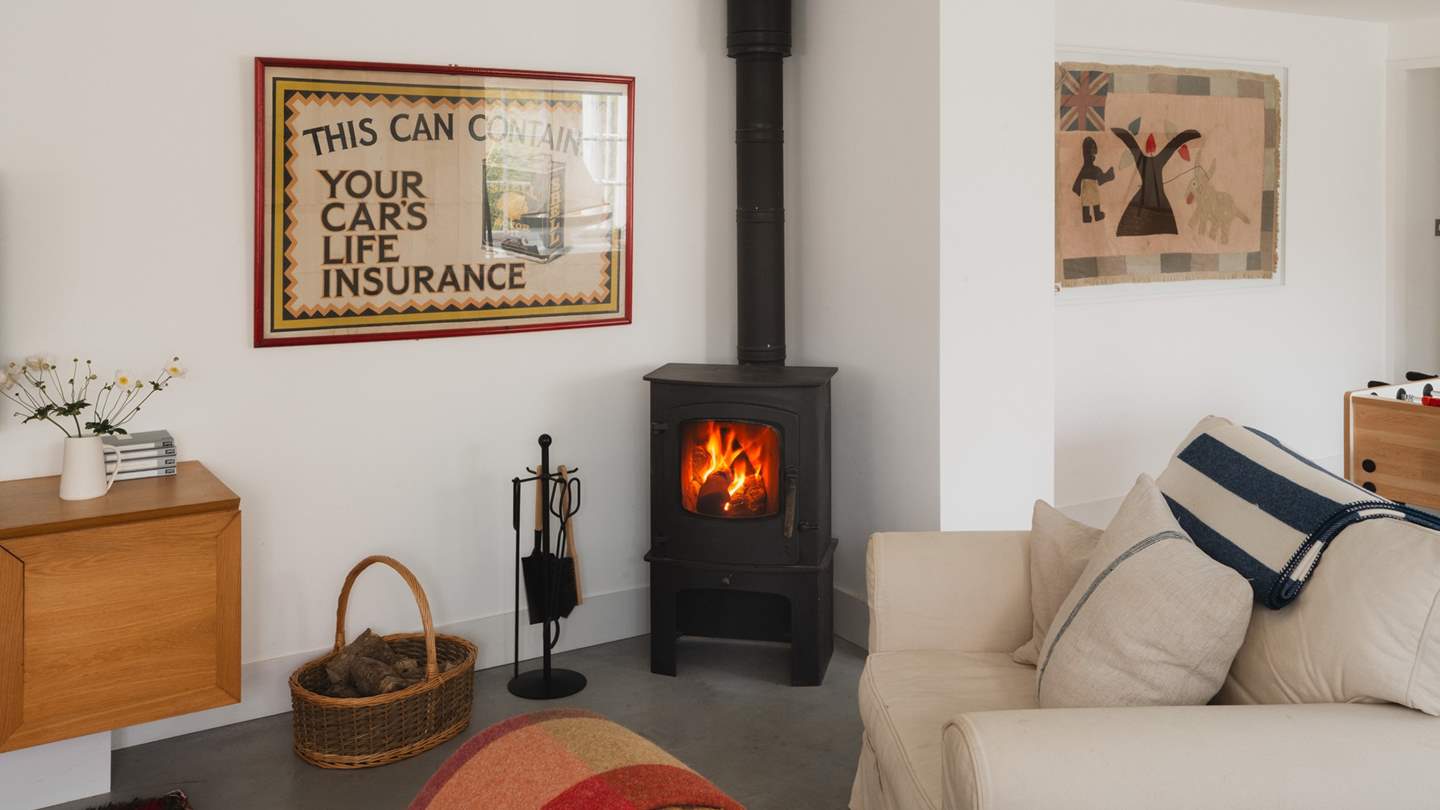 Gather around the wood burner for cosy moments