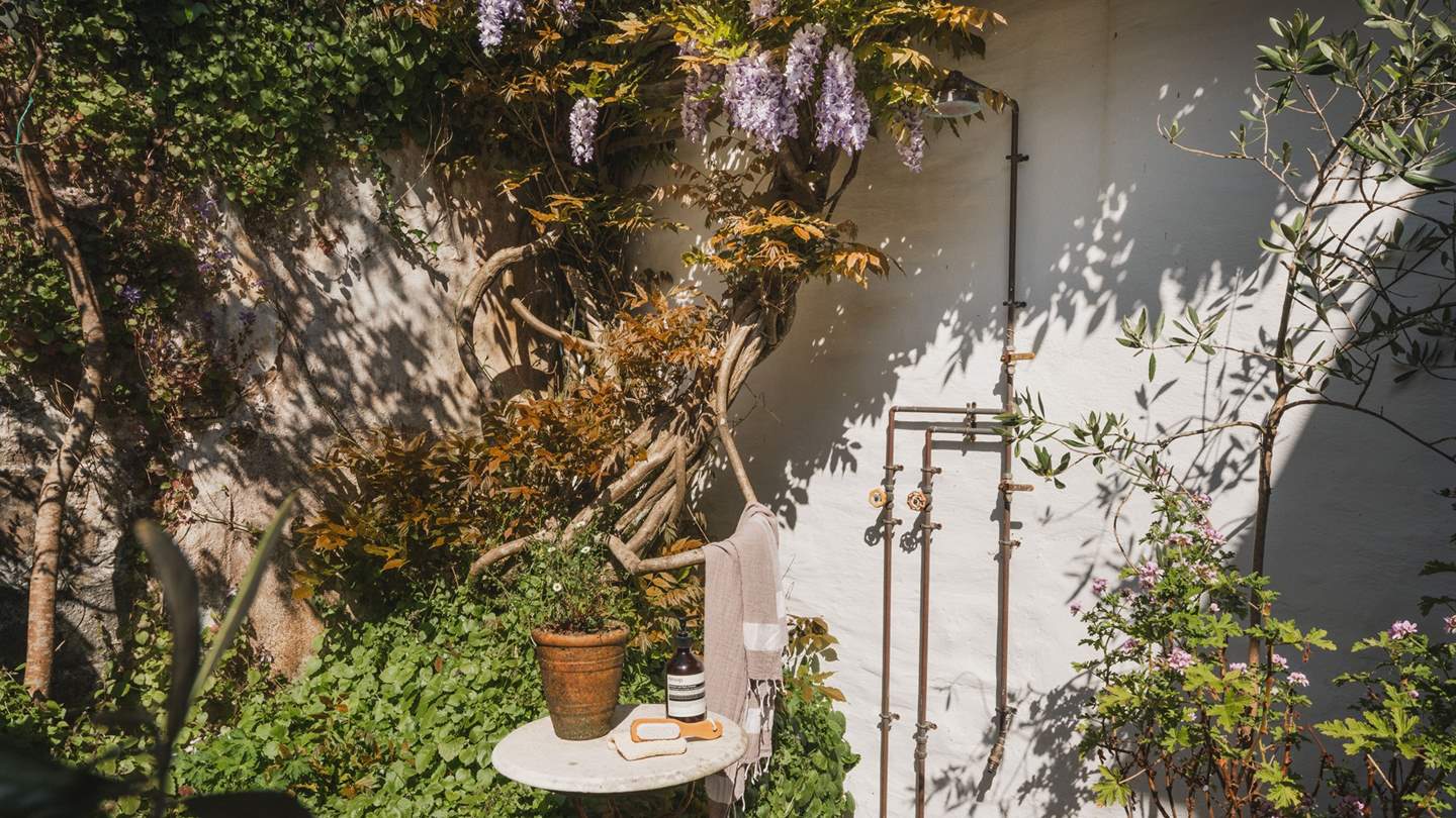 There's also a heated outdoor shower - perfect for washing off the sea salt after your swim