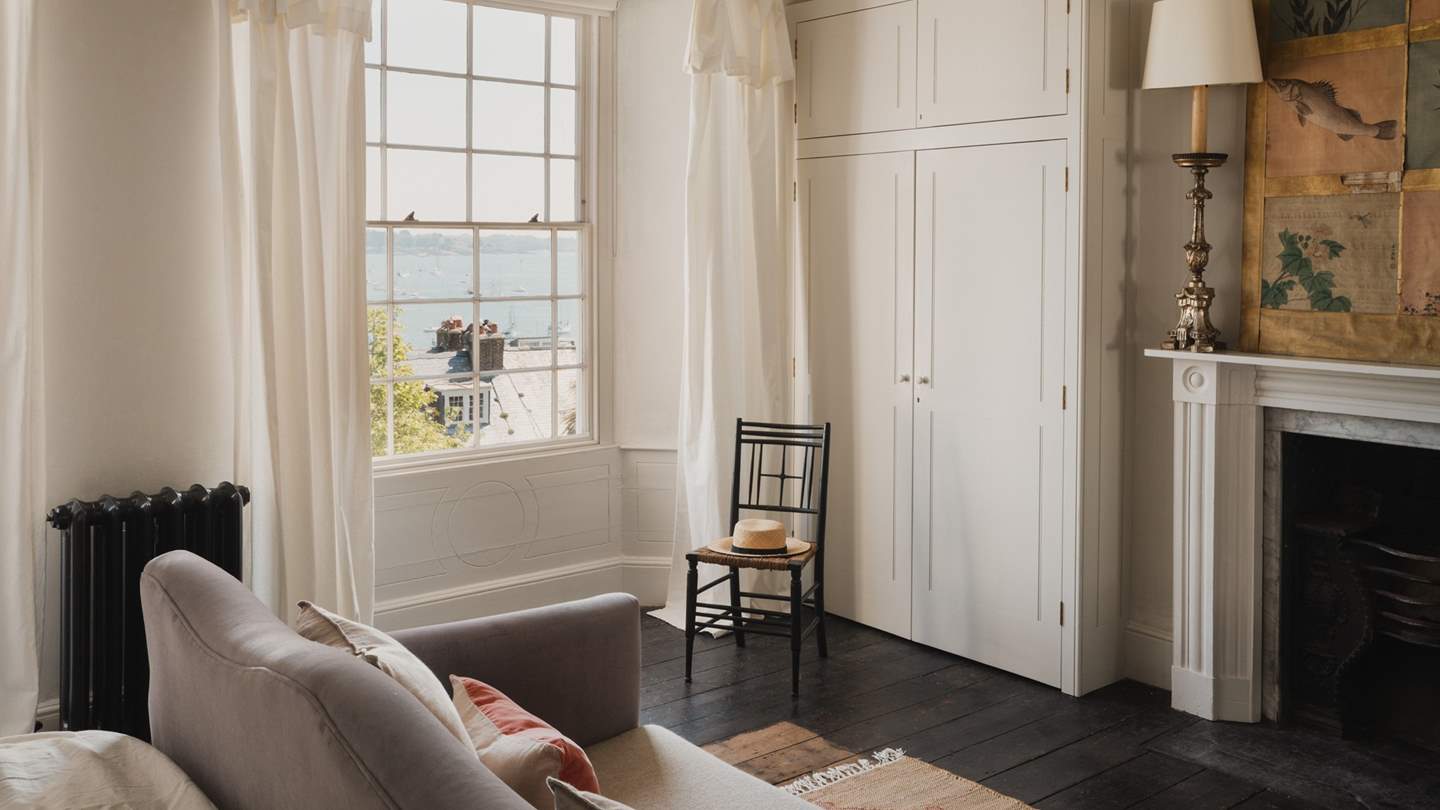 This room also boasts a comfy sofa to snuggle up on...