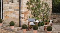 The outside terrace is a sweet space to linger at golden hour with a seasonal aperitivo...