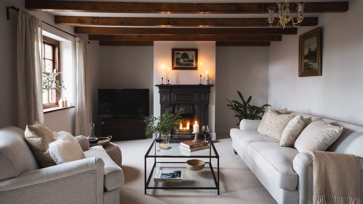 The super-cosy sitting room is a tranquil, welcoming space