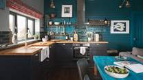 We just love the use of teal throughout...
