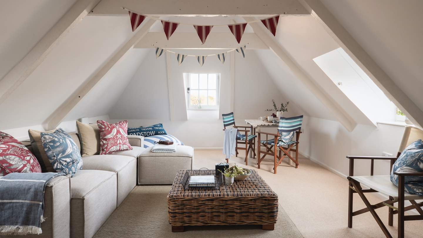 The attic room has fantastic views over Padstow and the estuary 