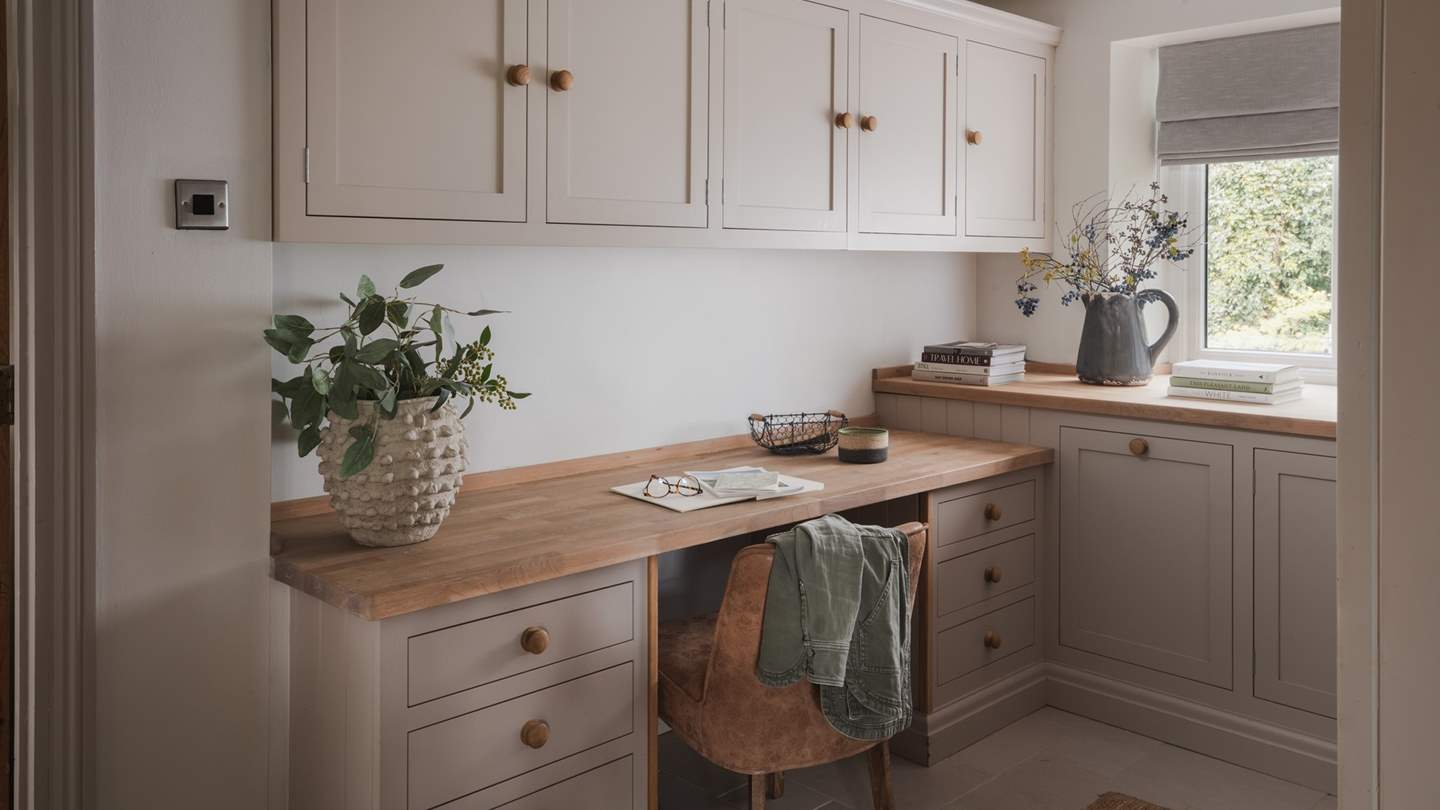 You'll also find a comfortable office space, complete with a lovely desk for those workcation moments