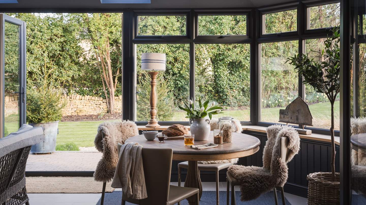Uncover a table for six, plus two cosy sofas and an armchair, offering the perfect spot for settling with your current page-turner