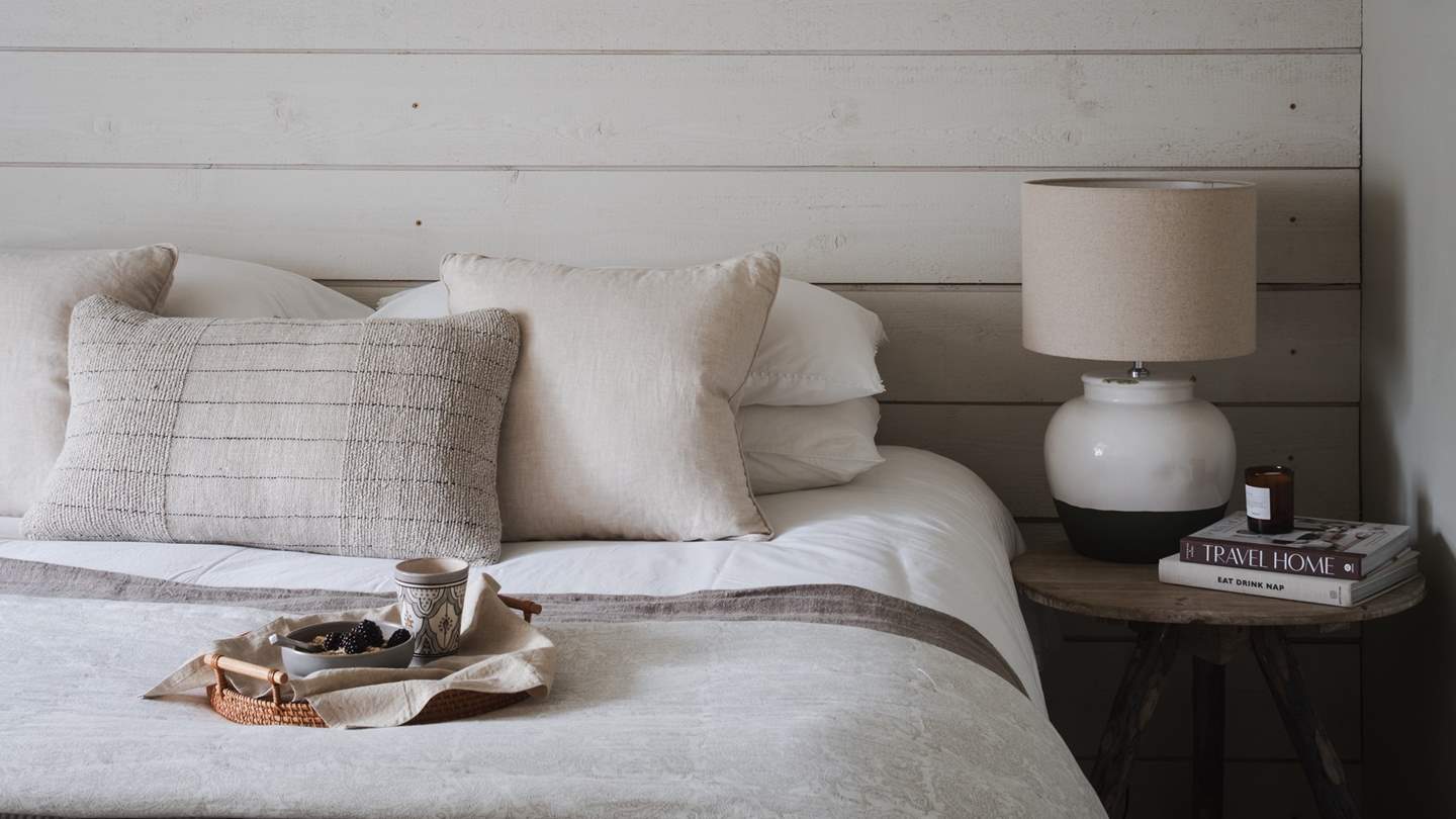 Decorated in a modern luxe style with pared-back scandi living, to offer a space to simply dream