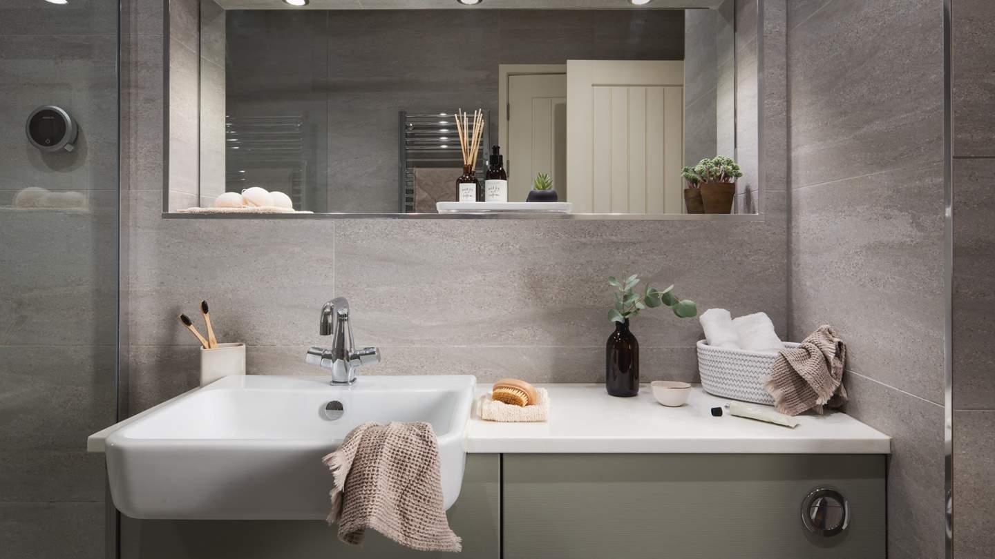 The gorgeously grey shower room