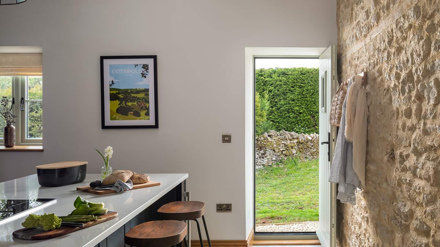 During warmer weather, doors open out on to the Cotswold countryside, meaning a soft summer's breeze can drift through