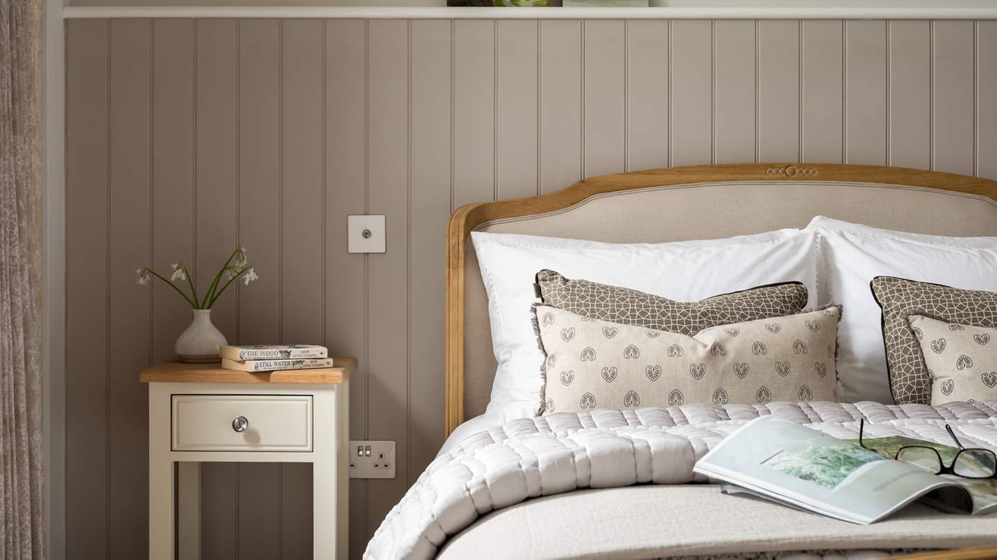 We adore the soothing hues throughout this space