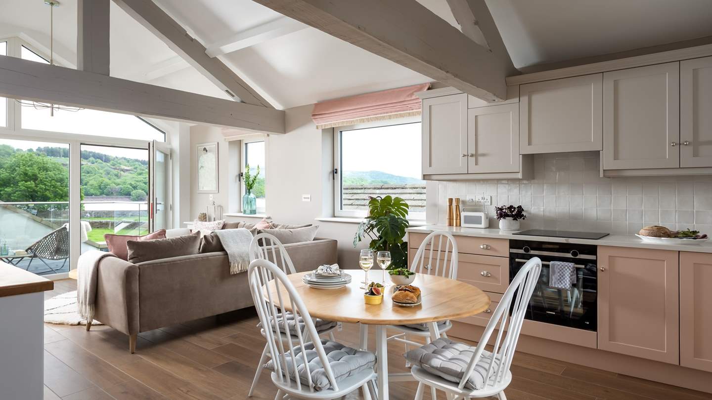 The reclaimed Ercol dining table is a wonderful space for mealtimes