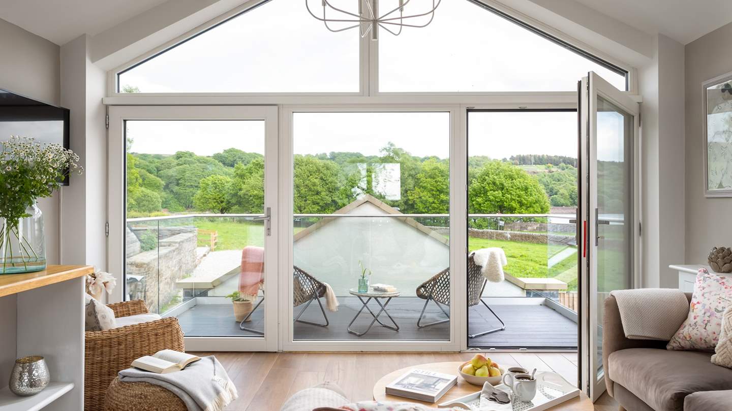 Seek open living dreams beneath the vaulted ceiling... 