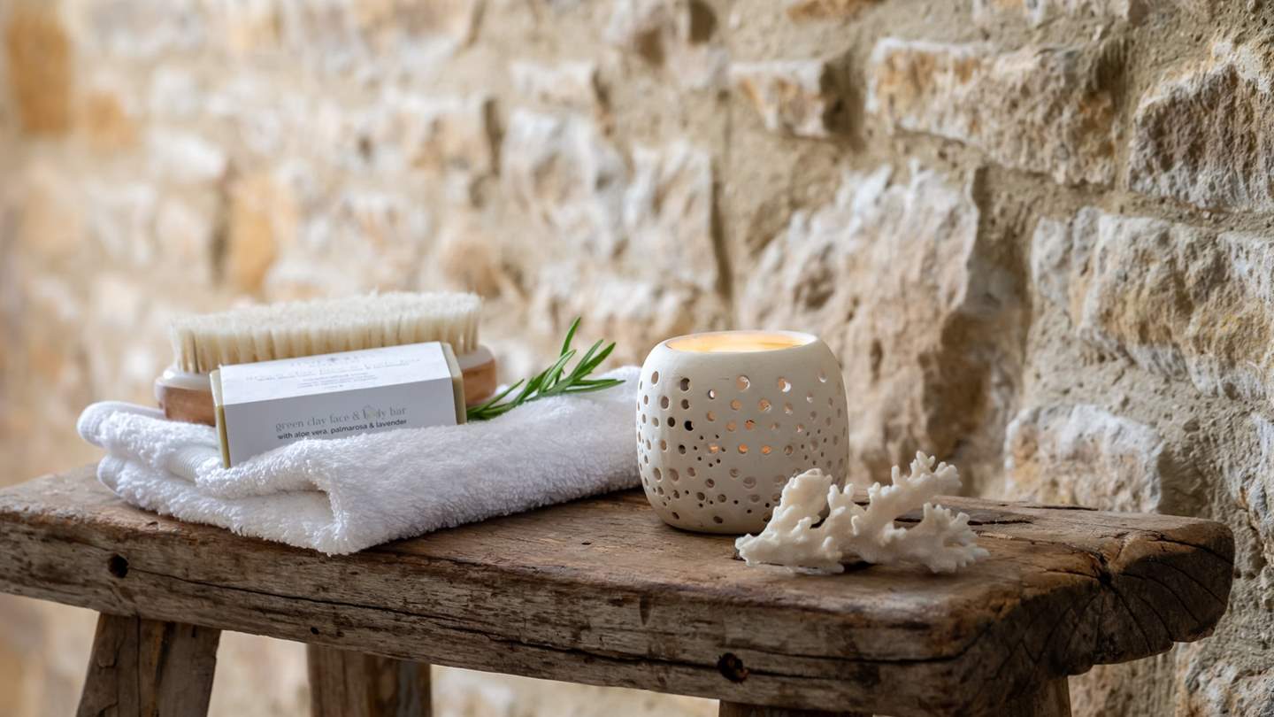 We just love the exposed Cotswold dry stone wall