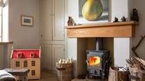 The country cottage wood burner is just perfect for colder days 