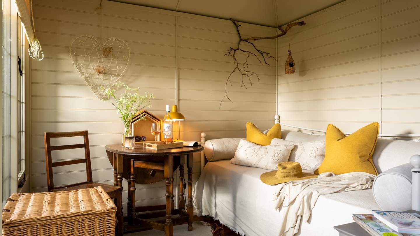 With a sofa to recline on, this is a wonderful spot for a snooze