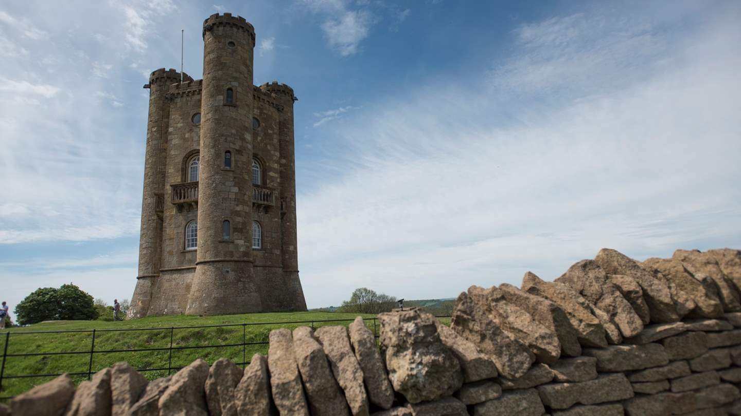Dramatic Broadway Tower is a must for panoramic views